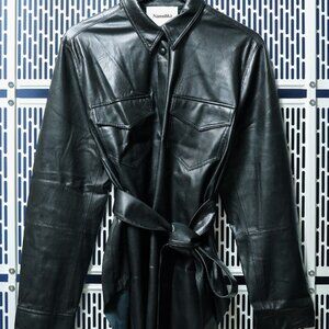 Nanushka	ARTHA TIE-WAIST SHIRT